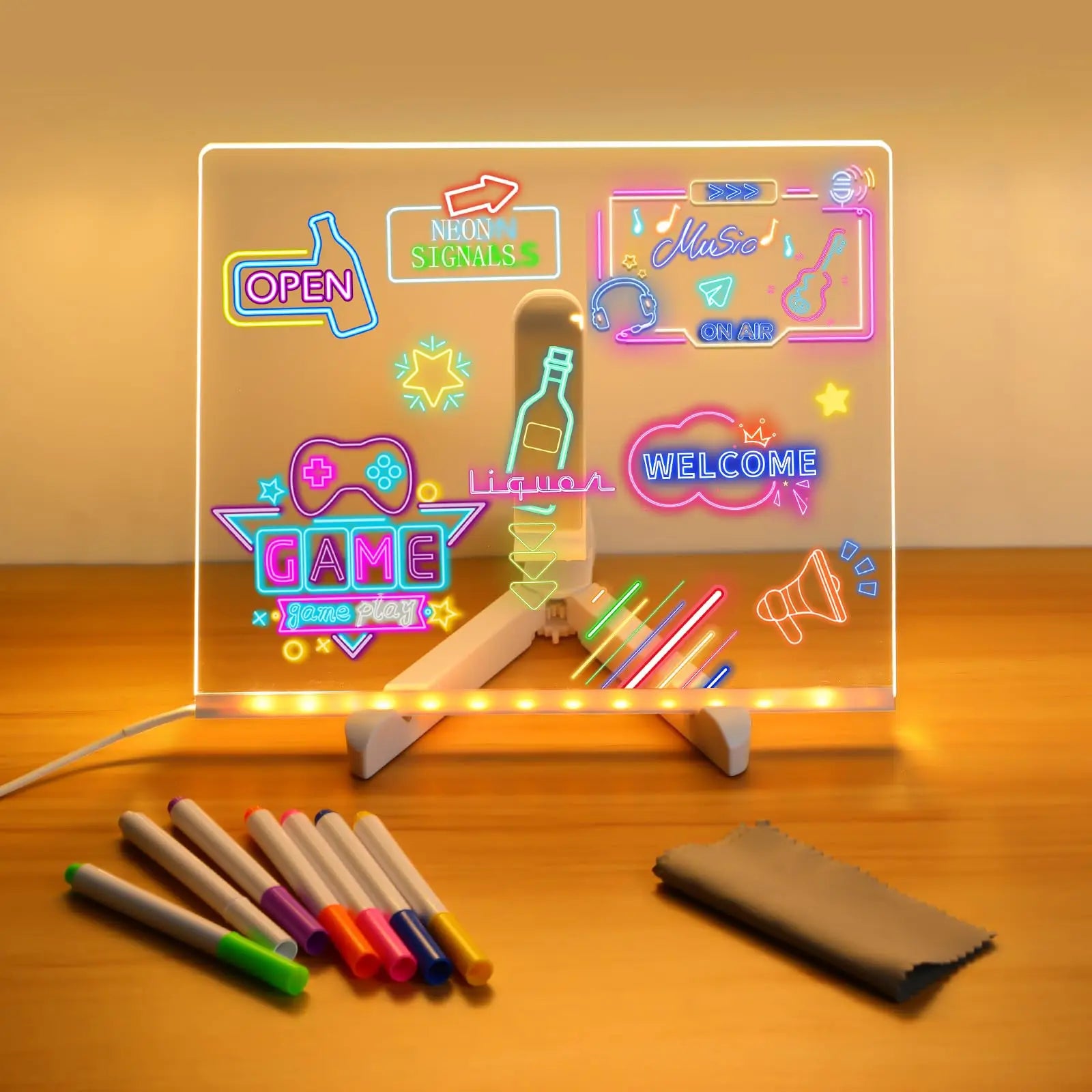 Bright Story Neon Sketch Drawing Board