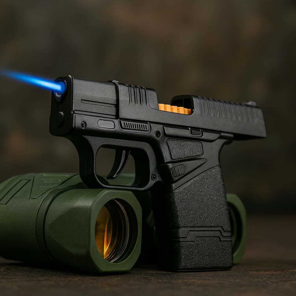 Tactical Gun Shape Jet Flame Hidden Storage Lighter