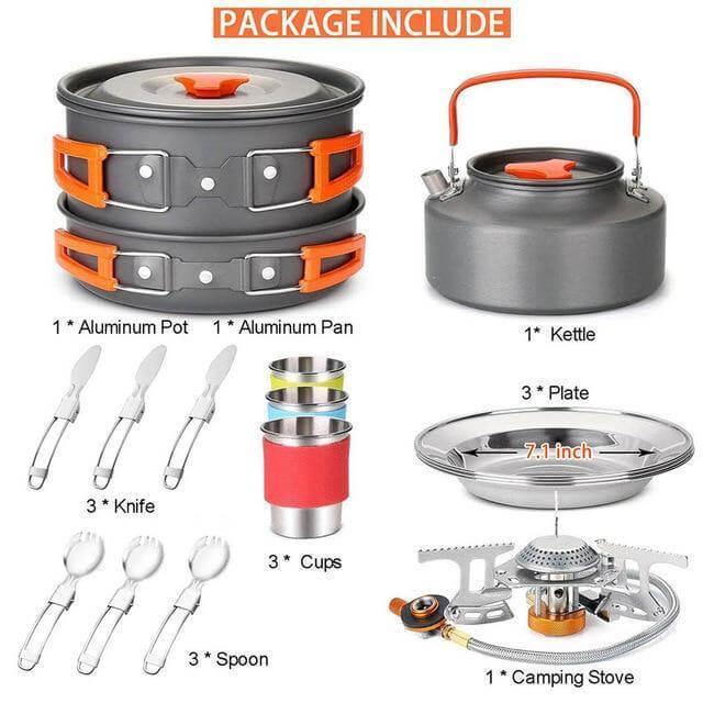 Spider X Camping Stove Set with Cookware